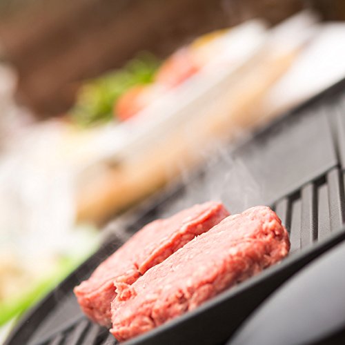 Andrew James Red Electric BBQ Grill with 5 Temperature Settings & BuiltIn Temperature Gauge