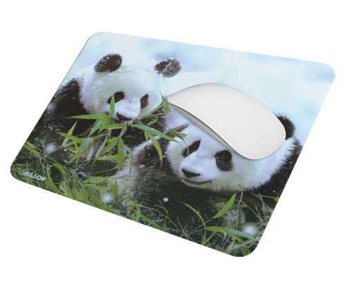 Allsop 06051 ECO Friendly Panda Mousepad (Qualitätsprodukt aus 40% Recycling-Material) mit Panda-Motiv - 2