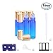 Produktbild Ätherische Öle Roller Flaschen Blau Glasflaschen Edelstahl Roller Bällen 10ml mit für aromaöl und duftöl nachfüllbares 12 Stück Trichter, Öffner, Etiketten, Plastik-Pipetten