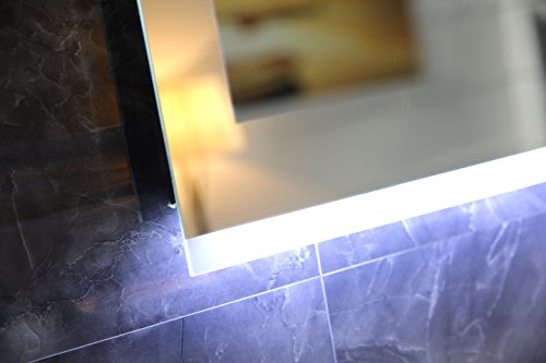 Design LED-Beleuchtung Badspiegel GS043 Lichtspiegel Wandspiegel mit Touch-Schalter Tageslichtweiß IP44 (90 x 60 cm) - 4