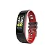 Produktbild Smart Watch Sport Fitness Aktivität Herzfrequenz Tracker Blutdruck Kalorien Tracker Intelligente Uhr Herren Damen I6 HRC Vollbildsteuerung umweltfreundliches und Komfortables Silikonband (Red)