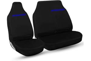 Tee AutoCare For Mercedes Sprinter - Heavy Duty and Water Proof Durable Nylon Driver Passenger with Sprinter Logo Van Front Seat Cover Protectors - 2+1 Front (Blue Logo)