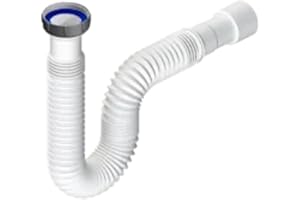 L.B. PLAST LB Past D226-M Tubo Flessibile ed Estensibile, Bianco ghiera metallo 1 1/2 cucina