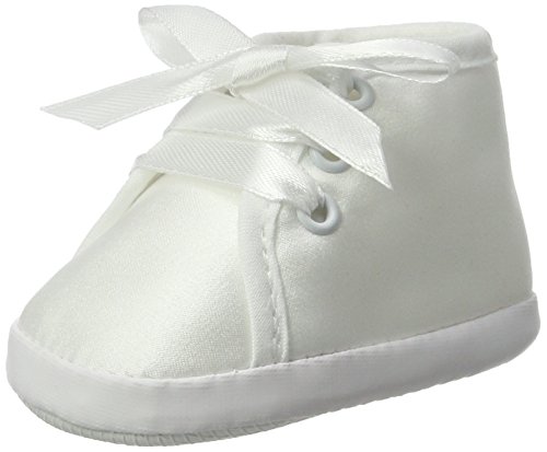 Seruna Festliche-r Baby-Schuh TP13 Gr. 16 Tauf-Schuhe weiß für Babies Junge-n und Mädchen zu Hochzeit-en