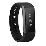 YUNTAB I5 Plus Touch Screen 0.91 'OLED Smart Watch smart bracelet Armband Fitness Tracker Sport Tracker Wireless Aktivität Wristband Schlafanalyse Schritte Zählen Kalorienanalyse und SMS Anrufe Reminder für iPhone und Android Bluetooth 4.0 wasserdicht IP65 (schwarz)