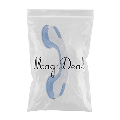 MagiDeal Griffstange Duschgriff Badewannengriff Saugnapfgriff Wannengriff Sauggriff Haltegriff mit Saugnäpfen – Blau - 2