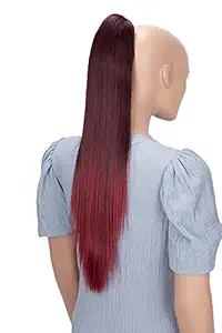 Prettyshop Hairpiece-Ponytail 24 Red Mix # 2T113A H620: Prettyshop Hairpiece Ponytail Clip On Extension Long Hair Smooth Heat-Resisting 24