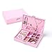 Produktbild CHENZHAOL Schmuckschatulle Mädchen Schmuck vitrine veranstalter Holz Ohrringe Ring Box case for mädchen geschenkbox Make-up Tasche Frauen tragen Box schmuck (Color : Pink)