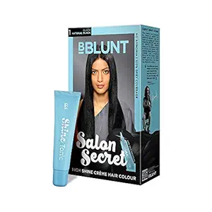 Bblunt Salon Secret High Shine Creame Hair Colour, 100G - Natural Black 1 (Pack Of 1)