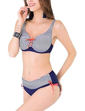 PRIDE S Costume da bagno in spa bikini di grande scala in blu nero ( Colore : Blu , dimensioni : L. )