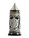 Produktbild AmoyArt Bierkrug Deutschland mit Deckel Gravur Zinndeckel Bierseidel Tankard Bierkrüge mit Deckel German Beer Stein With Lid Bier Stein Mug Krug Steins 0.6L