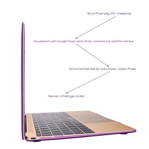 Elegantes und leichtes Cover Ultra Dünn Schutz Hülle Case Cover Schutzabdeckung Hardcase Notebook Hülle Hartschale Etui für Apple Macbook Air 13.3 Zoll(Modellnummer:A1369/A1466/760) in lila - 4