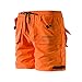 Produktbild Cargo Shorts Herren Chino Kurze Hose Sommer Bermuda Sport Qmber Jogging Training Stretch Shorts Fitness Vintage Regular Sweatpants Baumwolle lockere einfarbige Knopfleiste Orange Schwarz(Orange,M)