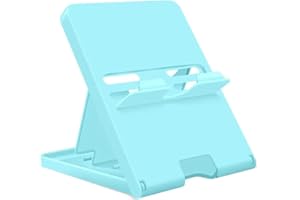 RIXERKOC Ständer kompatibel mit Nintendo Switch, Verstellbarer Switch Konsolenständer, tragbarer Faltbarer Switch Zubehörhalter (Hellblau)