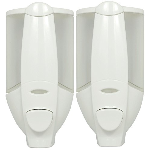 Preisvergleich Produktbild Seifenspender Wandbefestigung Weiß Spender Shampoo Seifenschale Dispender Flüssigseifenspender Wandmontage Seife 300ml