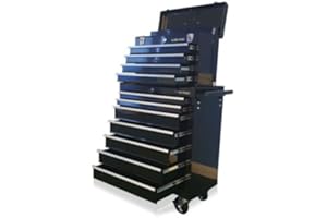 us pro tools BLACK STEEL CHEST TOOL BOX ROLLER CABINET 11 DRAWERS (GLOSS BLACK)