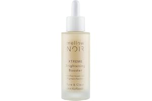 ‎MELLOW NOIR mellow NOIR XTREME Brightening Booster 30ml - Anti Pigmentflecken Serum - Reduziert dunkle Flecken, Altersflecken & Pickelmale im Gesicht und auf der Haut - Vegan - Zertifizierte Naturkosmetik