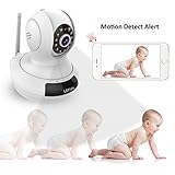 LeFun® Baby Monitor drahtlose WiFi IP-Überwachungskamera HD 720P Nanny Cam Video-Aufnahme Wiedergabe / Plug Pan Tilt-Fernbewegungs -Alert-Detect mit Zwei-Wege-Audio und Infrarot-Nachtsicht - 8