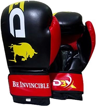 Prime Boxing Gloves Muay Thai Training Leather Sparring Punching Bag Mitts kickboxing Fighting D3X(14oz)