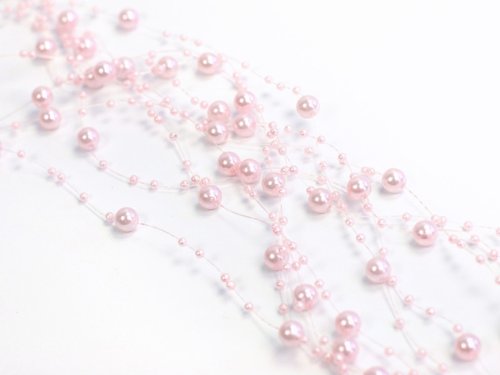 SiDeSo® Perlengirlande rosa 5 Stück á 1,3m Tischdeko Hochzeit