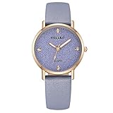 JUSTSELL Damen Frauen Mode Uhren Damenuhr Runden Armbanduhr Sternenklarer Uhren Quarz Armbanduhren Stilvoll Uhrenarmband Uhren Einfacher Stil Watch Armbanduhr