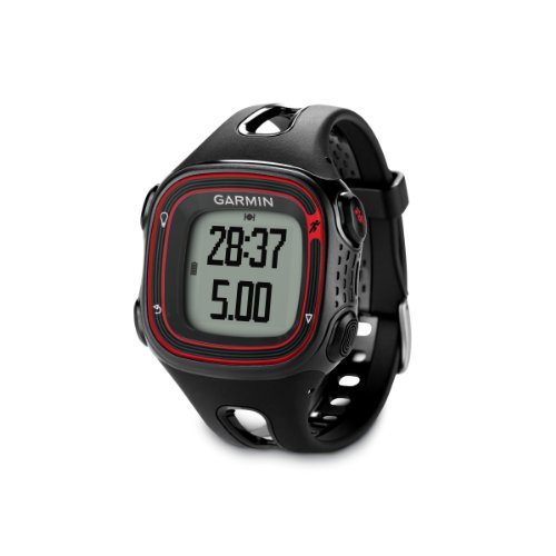 Garmin Forerunner 10 Reloj GPS Producto refurbish, Negro y Rojo, Talla única