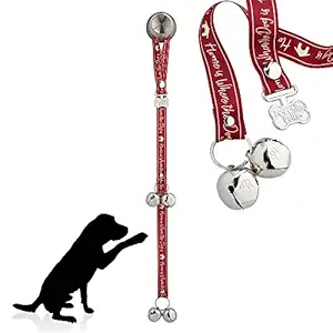 PoochieBells Housetraining Dog Doorbell,Home is Where The Dog is Wording Design