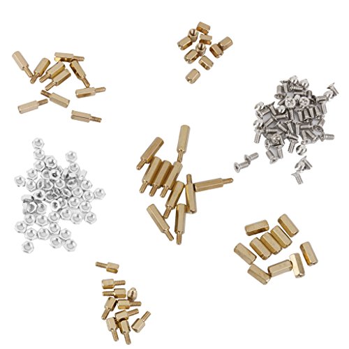 150pcs Messing M3 Hex Spalte Abstands Unterstützung Distanzschraube Mutter Sortiment