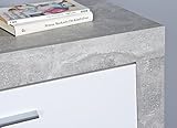 Links 19603060 Kommode, melaminharzbeschichtete Flachpressplatte, hochglanz weiß betondekor, 74 x 40 x 105 cm - 7