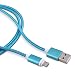 Produktbild kwmobile Nylon Micro USB Kabel - Universell einsetzbares Handy Datenkabel Ladekabel 1m Blau - geeignet für z.B. Samsung Galaxy Sony Experia