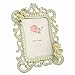Giftgarden Photo Frame Hand Painted Rose Printing Flower Carving 7x5 Vintage Picture Frames for Wedding Decoration