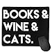 Produktbild Book Wine Cats Locking Mouse Pad Anti-Slip Soft Gaming Rubber Mousepads