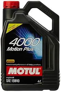 Motul 4000 Motion Plus 15W40 API CH4/ SL Mineral Engine Oil for Diesel and Petrol Cars (4 L)