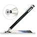 Produktbild Kmoso® exakte Fine Point Stylus Pen extrem feinstem Spitzen mit Klar Disc Stylus kapazitiver Stylus-Eingabestift für Touchscreen Geräte (mit 3 gratis Ersatz Scheiben) (1, black)