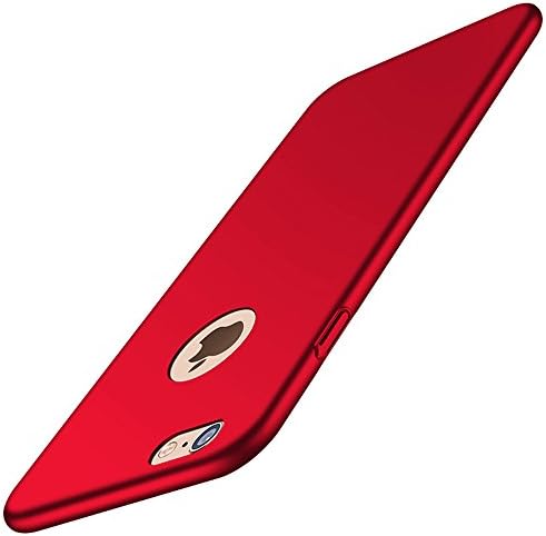 iPhone 7/7s Case, ZFeibi Hard PC iPhone 7/7s Cover [4.7inch] with Full Tempered Glass Screen Protector Anti-Scratch Lightweight Ultra-Thin for iPhone 7 Case - Red