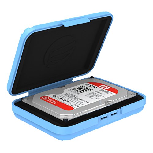 ORICO PHX-35 3.5 Zoll Schutz Kasten/ Aufbewahrungstasche Festplatte Schutztasche für 3,5″ HDD SSD PATA/SATA (Blau) - 8