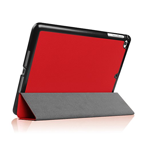 Fintie iPad 9.7 Zoll 2017 Hülle – Ultra Schlank Superleicht Ständer Smart Shell Case Cover Schutzhülle Tasche mit Auto Schlaf / Wach Funktion für Apple iPad 2017 Neue Modell, Rot - 8