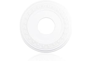 INCREWAY 1Pack 3D Modeling Ceiling Medallion Lighting Medallion Ceiling Cover Plate for Light Fixtures Ceiling Light Trim, 12 Inch OD x 4 Inch ID