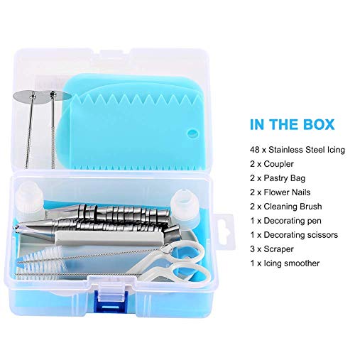 Nexgadget Spritztllen Set 62 Teiliges Dekorieren Von Kuchen Mit 48 Edelstahl Tllen Aufstze Zubehr Silikongebckbeutel Dekorationsngeln Usw Backset Zum Deko Von Torten Keksen Pltzchen Nexgadget Spritztllen Set 62 Teiliges Dekorieren Von Kuchen Mit 48 Edelstahl Tllen Aufstze Zubehr Silikongebckbeutel Dekorationsngeln Usw Backset Zum Deko Von Torten Keksen Pltzchen