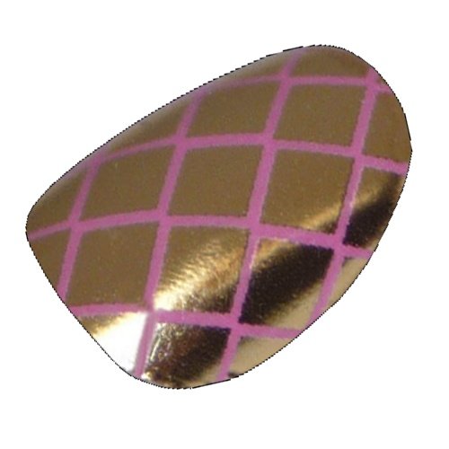 Chix Nails Nail Wraps 	Gold Chrome Pink Fishnet Fingers Toes Vinyl Foils Minx Trendy Style