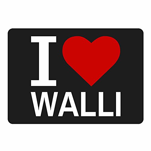 Preisvergleich Produktbild Mousepad Classic I Love Walli schwarz