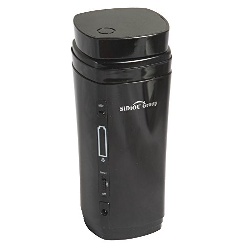 Preisvergleich Produktbild Sidiou Group Automatische Rühren nachladbare USB-Stromversorgung Beheizte Warmer Kaffee Wasser-Getränk-Cup Getränke Tee Heizung Tasse 130ml (Schwarz)