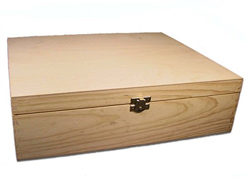 Weinkiste, Weinbox für 3 Flaschen, Geschenkbox Holzkiste, Holz unbehandelt