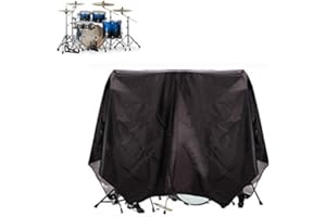 Elektronisches Schlagzeug-Kit UCARE Schlagzeug Abdeckung mit Mesh Head Indoor Waterproof Drum Set Zubehör Schwarz 200x250cm