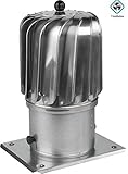 Material: Aluminium rostfrei Kaminaufsatz Ø 150mm Aluminium Alu drehbarer Kugelaufsatz Schornsteinaufsatz Lüftungsaufsatz Ofen Kamin Lüftung
