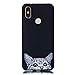 Produktbild Chreey Hülle für Xiaomi Mi A2 (Mi 6X), Anti-kratzt Schwarz 3D Drucken Muster Handyhülle Weiche Silikon TPU Rückseiteülle Bumper Schutzhülle, Überraschte Katze