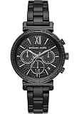Michael Kors Damen-Armbanduhr Analog Quarz One Size, schwarz, schwarz