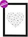 Produktbild PICSonPAPER Poster Din A4 Geometric Hearts, gerahmt mit Schwarzem Bilderrahmen, Geschenk, Geschenkidee, Geburtstagsgeschenk, Poster mit Rahmen, Kunstdruck, Typographie (Geometric)