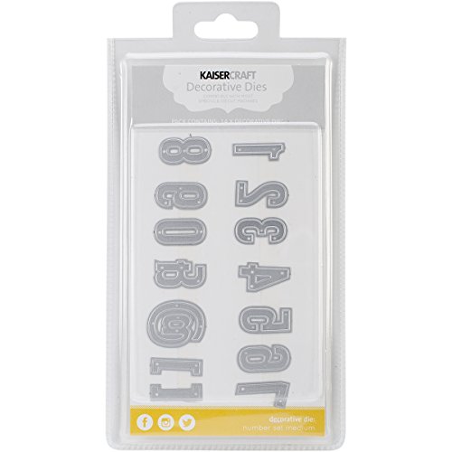 Kaisercraft Die-Medium Numbers, .5 by 1-Inch