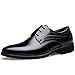 Produktbild Business Ankle Schuh für Herren Geschäfts-Oxford-Leder-Mikrofaser-formale Schuhe 2 "/ (6cm) größere abnehmbare Höhe der Einlegesohle für Anzug Kleid Hochzeit Arbeit ( Color : Schwarz , Größe : 42 EU )